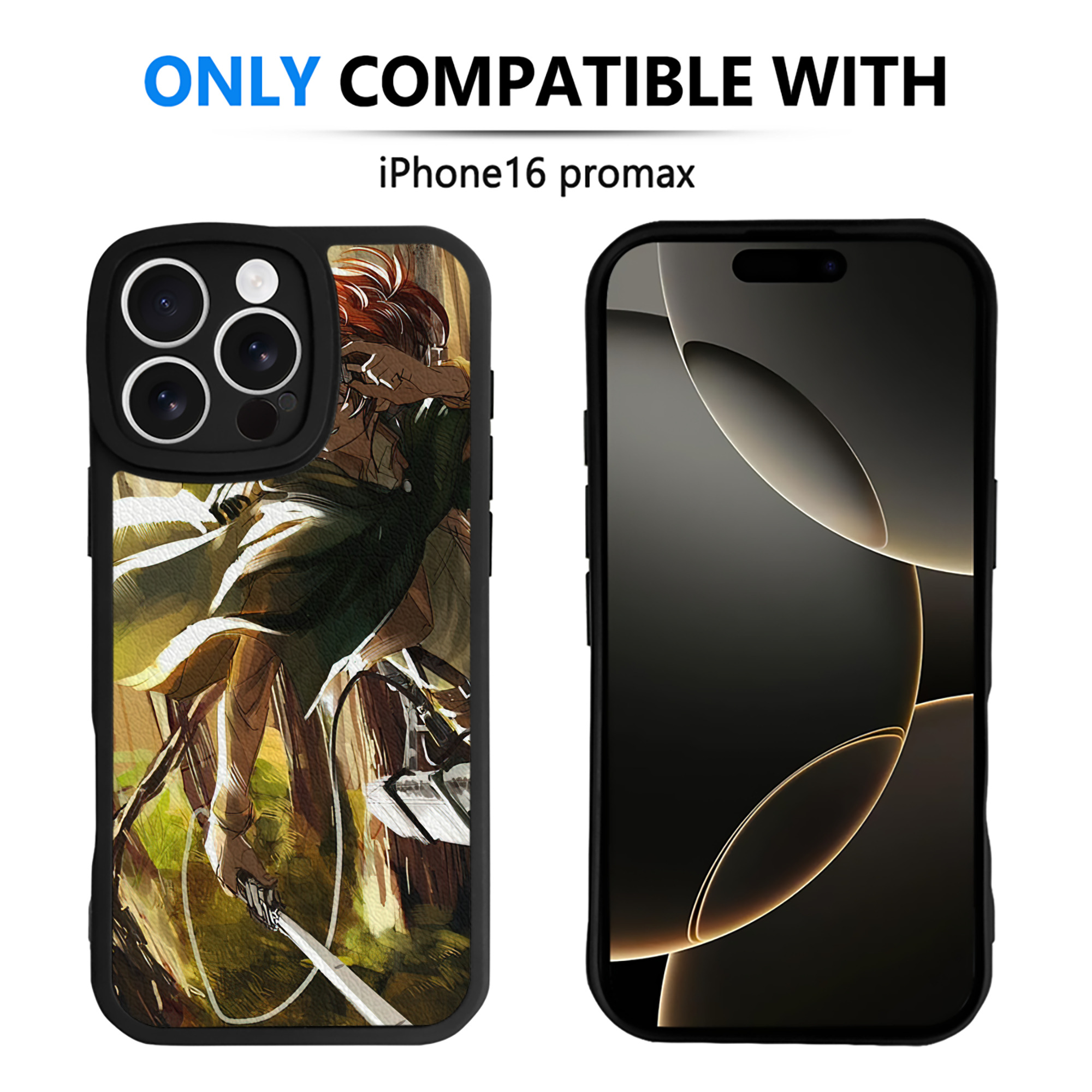 （画像用） 進撃の巨人 Attack on Titan 【iPhone 16シリーズ対応】シリコンスマホケース（レザー調） 材質：シリコン